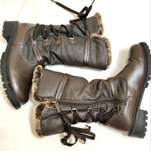 Totes Brown Winter Boots 8